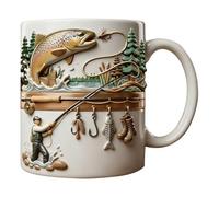 taza Da pessca - taza Da Caffè Per La pessca | Bicchieri Di£ti In Ceramica Das 350 Ml | 350 Ml In Ceramica Divertente E Originale Per Bevande Per Pescas All'aperto Durante Il Freddo, Campeggio, E