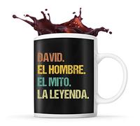 Taza David | El hombre el mito la leyenda | taza de café y té idea de regalo familia trabajo colega cumpleaños