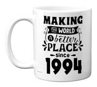 Taza de 31 cumpleaños para hombres y mujeres - Making the World a Better Place Since 1994 - Happy 31 Birthday Gifts for Grandma Nan Retro Back In 1994 Age Thirty-One Bday, tazas de café de cerámica de