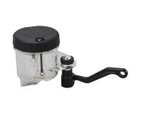 Taza de aceite de la bomba del freno delantero de la motocicleta, tanque de depósito de líquido del cilindro de embrague con soporte largo, tubo de 10 cm para CBR600RR CBR1000RR (Transparente)