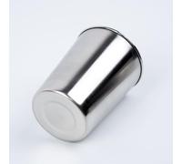 Taza de acero inoxidable 30/70/180/320 ml, plata, vaso metálico de una sola pared para cerveza para café de cola, taza compacta con fondo ancho para bar, cafetería, oficina, no para bebidas calientes