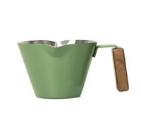 Taza de acero inoxidable 304 con doble boquilla con doble marcado, taza de chupito de espresso con textura de metal para cocina o gimnasio, medición de boquilla