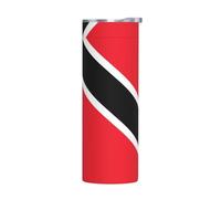 Taza de acero inoxidable de 20 onzas, botella de agua aislada con impresión de la bandera de Trinidad y Tobago, taza térmica portátil, vasos para exteriores