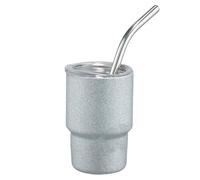 Taza de acero inoxidable genérica para coche, pequeña taza de café portátil con Straw | 3 Oz Double-Layer Stainless Steel Tumbler Cup | Travel Mug | Outdoor Beverage Container for Traveling Camping