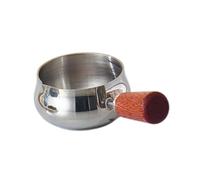 Taza de acero inoxidable para condimentos con boquilla, agarre cómodo, reutilizable, cacerola para hornear restaurantes, oro rosa, L - S plata