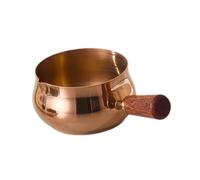 Taza de acero inoxidable para condimentos con boquilla, agarre cómodo, reutilizable, cacerola para hornear restaurantes, oro rosa, L - L oro rosa