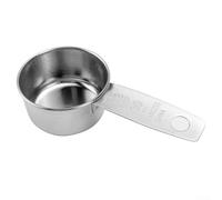 Taza de acero inoxidable para salsa de 30 ml, cuchara medidora de grado alimenticio 430, recipiente pequeño de plata para carne, ketchup, aderezo, ensalada, apto para microondas, grabado, compacto