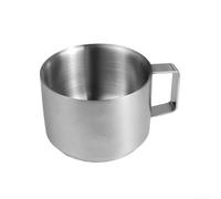 Taza de acero inoxidable, taza de doble capa, con asa de 3.4 onzas, tazas de café pequeñas para espresso y té para el hogar y la oficina (1 unidad)
