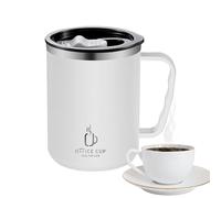 Taza de acero inoxidable - Taza térmica de 500 ml con tapa y asa | Café caliente, té, bebidas frías, bebidas heladas, utensilios de viaje, uso de oficina, desplazamientos, aventuras al aire libre