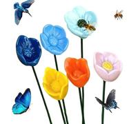 Taza de agua de abeja de miel, taza de suministro de agua de abeja, campo de agua de abeja, juego de 6 estacas de tierra para suministro de agua de abeja al aire libre | Estación de mariposa de