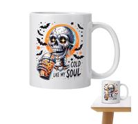 Taza de agua de calabaza esqueleto, tazas de café esqueleto de horror - Taza de agua de Halloween de calabaza de cerámica,Tazas de calabaza una pesadilla de Halloween para el hogar, la cocina, el