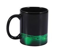 Taza de agua de cerámica que cambia de color, taza de cerámica sensible al calor en diseño de auroras boreales, taza de café mágica para bebidas frías y calientes