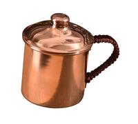 ＡＷＨＡＯ Taza de Agua de Cobre Hecha a Mano de 400 Ml con Asa Antiescaldaduras, Taza de Té Gruesa para Agua Fría Y Caliente, a, tal como se describe
