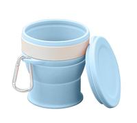 Taza de agua plegable - 250 ml taza de silicona portátil extensible | 6,8 x 9 cm reutilizable plegable taza de camping | Vaso plegable plegable plegable para acampar reutilizable