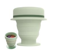Taza de agua plegable, taza de agua plegable de silicona - Taza de beber portátil plegable para uso al aire libre - Novedad Vasos para leche, agua, café y té Taza de beber compacta para lav