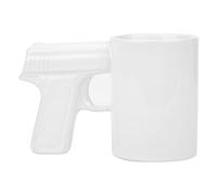 Taza de agua respetuosa con el medio ambiente Taza de café anti escaldado para té de leche de café(White cup white gun)