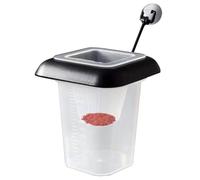 Taza de alimentación para Acuario - Alimentador de Cebo Flotante con Soporte para alimento para Peces | para alimentación con Cebo Tanque de Agua Dulce de Agua Salada