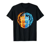 Taza de Anime Crazy Fire and Ice Bubble Tea Boba Camiseta