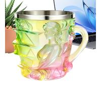 Taza de apilamiento de libros, 15 iseño femenino, taza esmaltada de colores con asa, taza de café 3D en forma de libro con asa, para mujeres, escritoras, lectores, café, espresso, capuchino