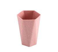Taza de aseo con forma de diamante, taza para cepillo de dientes para el hogar, taza para beber, cepillo de dientes y taza de enjuague, 1 pieza (rosa)