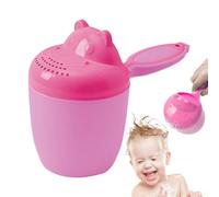 Taza de baño para bebés - Cuenco de ducha con guantes de figura - Cubo de transferencia de seguridad más grueso para lavar el cabello cabeza de niña niño