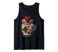 Taza de bastón de Caramelo con corazón de Hombre de Jengibre Camiseta sin Mangas