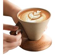 Taza De Bebida De Cerámica - Mango Ergonómico 12.5 Cm, Vaso De Agua Robusto, Contenedor De Leche De Cacao | Lugar De Trabajo Desayuno Cena Almuerzo Apartamento Dormitorio Mesa De Estudio Reunión C