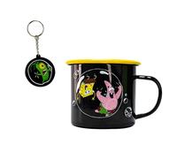 Taza de Bob Esponja con llavero incluido, Bob Esponja y Patricio con burbujas, Official Merch