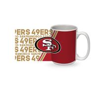 Taza de caf de cer mica blanca de 15 oz de Rico Industries NFL Football San Francisco 49ers para fan ticos de la NFL