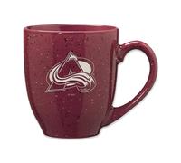 Taza de caf de cer mica moteada grabada a l ser de 16 oz de Colorado Avalanche, hockey de la NHL
