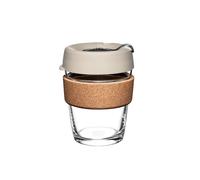 Taza de caf reutilizable KeepCup de 355 ml. Vaso de vidrio templado con banda de corcho natural. Filtro mediano de 355 ml - BFIL12