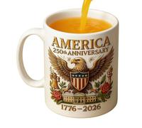 Taza de café 250º cumpleaños 1776-2026 Años Vasija de Cerámica