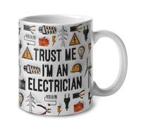 Taza De Café 2D Faites-Moi Confiance, Je Suis Électricien Minimalista Taza Desayuno Personalizada Mug Para Amiga Té Leche