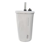 Taza de café aislada - 600 ml de recipiente de vacío doble, taza térmica de acero inoxidable | Vaso aislante a prueba de fugas con pajita y tapa, soporte para bebidas para senderismo, camping, viajes