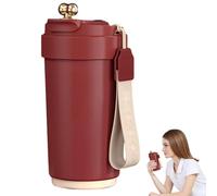 Taza de café aislada | Tazas de café térmicas portátiles de acero inoxidable de viaje, a prueba de derrames, botella de agua aislante segura para entrenamiento, escuela
