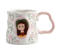 Taza de café artística genérica - Taza creativa en forma de cerámica | Retro pintada a mano, estilo obra maestra europea renacentista, 380 g, para vacaciones, cumpleaños, regalo para mí