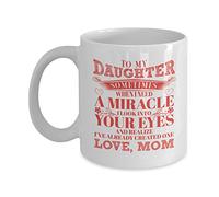 Taza de café Best Daughter - To My Daughter From Mom - Cool Mother's Love for Daughter - Idea única que conmueve el corazón para una encantadora joven, niña, mujer, ella, taza de té de cerámica blanca