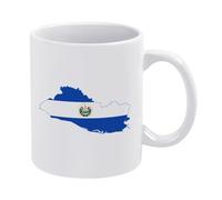 Taza De Café Carte Du Drapeau Du Salvador Divertido Taza Desayuno Elegancia Taza De Porcelana Para Oficina Amiga Familiare