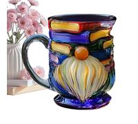 Taza de café casera: artesanía decorativa de resina, mango cómodo, pieza de bebida duradera, uso diario versátil | Idea de regalo para la oficina en casa para amantes de los libros, amigos, celebració