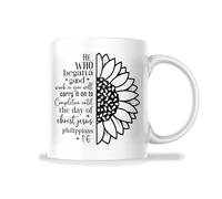 Taza De Café Celui Qui A Commencé Une Bonne Œuvre, Source D'Inspiration, Est Unique (Philippiens 1:6). Personalizada Taza De Café De Cerámica Con Asa Mug Para Oficina Leche Espresso