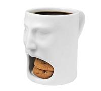 Taza De Café Cerámica Con Soporte Para Galletas,Taza De Desayuno Para Catering - De Café Cerámica Creativa Con Rostro Para Hogar Oficina Fiestas