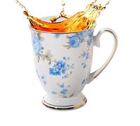 Taza de café Cerámica - Taza de mango floral | Colores brillantes Modelo Lavado de lavandería