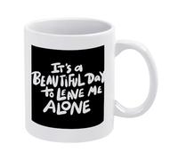 Taza De Café C'Est Une Belle Journée Pour Me Laisser Tranquille Diseño Taza Elegancia Mug Para Espresso Recuerdos Leche