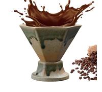 Taza de café Coarse Pottery, taza de café de cerámica hecha a mano, taza de té de cono triangular, taza de café retro, taza de cerámica de 170 ml, taza de café de cerámica única, taza de té en forma