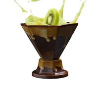 Taza de café Coarse Pottery, taza de café de cerámica hecha a mano, taza de té de cono triangular, taza de café retro, taza de cerámica de 170 ml, taza de café de cerámica única, taza de té en forma