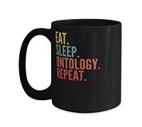 Taza De Café Comer Dormir Ontología Repetir Taza Regalo 330Ml | Taza de té Cerámica Resistente Mug para Bistrot Familiares Parejas