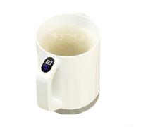 Taza de café con agitación automática con batería recargable por USB y pantalla de temperatura en tiempo real, mezclador magnético para una mezcla suave, diseño portátil y resistente a derrames