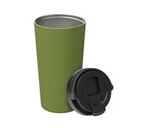 Taza de café con aislamiento de color verde oscuro. Elegante termo de 500 ml que mantiene las bebidas calientes durante horas, perfecto para café, té y mucho más.