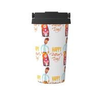 Taza de café con aislamiento térmico para llevar el día del padre por hija, termo aislado al vacío de doble pared para frío y calor, 16 onzas, compatible con oficina, escuela, fiesta, camping