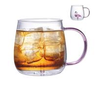Taza de café con animales 3D | Vasos para beber de vidrio de borosilicato animal 3D transparente de 380 ml | Taza de café de dibujos animados para el hogar, lugar de trabajo, tazas de portátiles